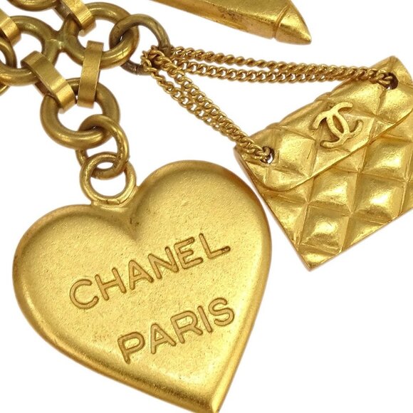 Chanel Gold Key Holder Bag Charm Icon Small Good 95A - Picture 2 of 4
